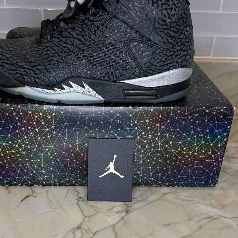 Authentic Air Jordan 3Lab5 Black Elephant Print Sneakers Men’s Used Sz 10.5 wbox - Picture 10 of 13
